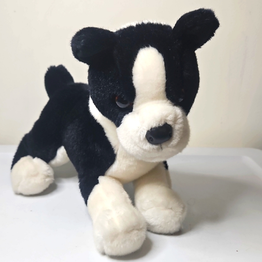 Douglas Cuddle Toy Willem the Boston Terrier realistic floppy retired Rare!